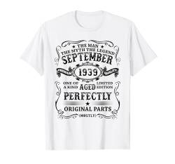 Mann Mythos Legende September 1939 85 Jahre Lustig Geschenk T-Shirt von Jahrgang 1939 85. Geburtstag für Männer Frauen