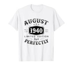 84. Geburtstag Lustig Geschenk Mann Jahrgang August 1940 T-Shirt von Jahrgang 1940 84. Geburtstag für Männer Frauen