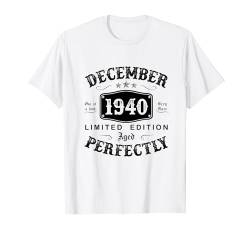 84. Geburtstag Lustig Geschenk Mann Jahrgang Dezember 1940 T-Shirt von Jahrgang 1940 84. Geburtstag für Männer Frauen
