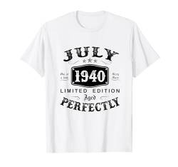 84. Geburtstag Lustig Geschenk Mann Jahrgang Juli 1940 T-Shirt von Jahrgang 1940 84. Geburtstag für Männer Frauen