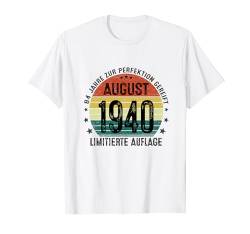 Jahrgang August 1940 Lustig Geschenk 84. Geburtstag Mann T-Shirt von Jahrgang 1940 84. Geburtstag für Männer Frauen