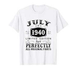 Jahrgang Juli 1940 Limited Edition 84. Geburtstag Mann T-Shirt von Jahrgang 1940 84. Geburtstag für Männer Frauen