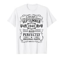 Mann Mythos Legende September 1940 84 Jahre Lustig Geschenk T-Shirt von Jahrgang 1940 84. Geburtstag für Männer Frauen