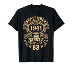 83. Geburtstag Geschenke Mann Mythos Legende September 1941 T-Shirt von Jahrgang 1941 83. Geburtstag für Männer Frauen