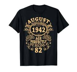 82. Geburtstag Geschenke Mann Mythos Legende August 1942 T-Shirt von Jahrgang 1942 82. Geburtstag für Männer Frauen