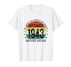 Jahrgang September 1943 81 Jahre Geschenk 81. Geburtstag T-Shirt von Jahrgang 1943 81. Geburtstag für Männer Frauen