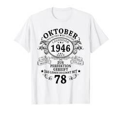 78. Geburtstag Geschenk Mann Mythos Legende Oktober 1946 T-Shirt von Jahrgang 1946 78. Geburtstag für Männer Frauen