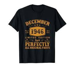 78. Geburtstag Mann 78 Jahre Deko Jahrgang Dezember 1946 T-Shirt von Jahrgang 1946 78. Geburtstag für Männer Frauen