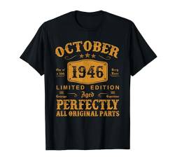 78. Geburtstag Mann 78 Jahre Deko Jahrgang Oktober 1946 T-Shirt von Jahrgang 1946 78. Geburtstag für Männer Frauen
