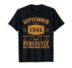 78. Geburtstag Mann 78 Jahre Deko Jahrgang September 1946 T-Shirt von Jahrgang 1946 78. Geburtstag für Männer Frauen