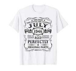 Mann Mythos Legende Juli 1946 78 Jahre Lustig Geschenk T-Shirt von Jahrgang 1946 78. Geburtstag für Männer Frauen