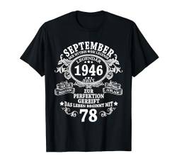 Mann Mythos Legende September 1946 78 Jahre Lustig Geschenk T-Shirt von Jahrgang 1946 78. Geburtstag für Männer Frauen