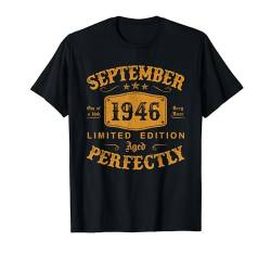 September 1946 Jahrgang 78 Jahre Geschenk 78. Geburtstag T-Shirt von Jahrgang 1946 78. Geburtstag für Männer Frauen