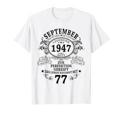 77. Geburtstag Geschenk Mann Mythos Legende September 1947 T-Shirt von Jahrgang 1947 77. Geburtstag für Männer Frauen