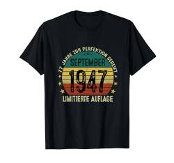 Retro 77 Jahre Mann Jahrgang September 1947 Limited Edition T-Shirt von Jahrgang 1947 77. Geburtstag für Männer Frauen