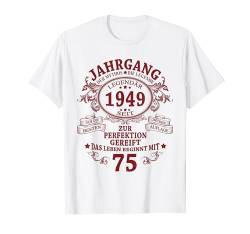 Jahrgang 1949 75. Geburtstag Deko Mann Mythos Legende 1949 T-Shirt von Jahrgang 1949 75. Geburtstag für Männer Frauen