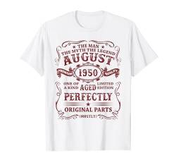 Mann Mythos Legende August 1950 74 Jahre Lustig Deko Mann T-Shirt von Jahrgang 1950 74. Geburtstag für Männer Frauen