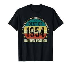 70. Geburtstag Lustig Geschenk Mann 70 Jahre Best Of 1954 T-Shirt von Jahrgang 1954 70. Geburtstag für Männer Frauen