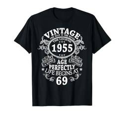 1955 Geburtstag Mann 69 Jahre Deko Lustig 69er 69 Geburtstag T-Shirt von Jahrgang 1955 69. Geburtstag für Männer Frauen
