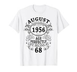 August 1956 Mann Mythos Legende Geschenk 68. Geburtstag T-Shirt von Jahrgang 1956 68. Geburtstag für Männer Frauen