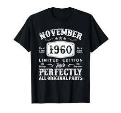 Jahrgang November 1960 64. Geburtstag Geschenk Mann Frau T-Shirt von Jahrgang 1960 64. Geburtstag für Männer Frauen