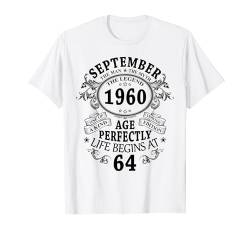 September 1960 Mann Mythos Legende Geschenk 64. Geburtstag T-Shirt von Jahrgang 1960 64. Geburtstag für Männer Frauen