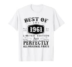 Best Of 1961 63. Geburtstag Mann 63 Jahre Lustig Geschenk T-Shirt von Jahrgang 1961 63. Geburtstag für Männer Frauen