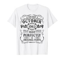 Mann Mythos Legende Oktober 1963 61 Jahre Lustig Geschenk T-Shirt von Jahrgang 1963 61. Geburtstag für Männer Frauen