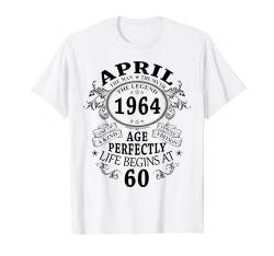 60. Geburtstag Geschenke Mann Mythos Legende April 1964 T-Shirt von Jahrgang 1964 60. Geburtstag für Männer Frauen