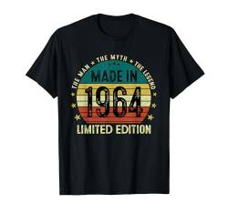60. Geburtstag Lustig Geschenk Mann 60 Jahre Made In 1964 T-Shirt von Jahrgang 1964 60. Geburtstag für Männer Frauen
