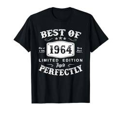 Best Of 1964 60 Jahre Lustig Geschenk 60. Geburtstag Mann T-Shirt von Jahrgang 1964 60. Geburtstag für Männer Frauen