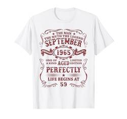 59 Jahre Lustig Geschenk Mann Mythos Legende September 1965 T-Shirt von Jahrgang 1965 59. Geburtstag für Männer Frauen