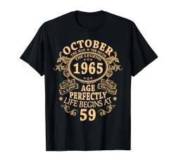 59. Geburtstag Geschenke Mann Mythos Legende Oktober 1965 T-Shirt von Jahrgang 1965 59. Geburtstag für Männer Frauen