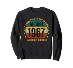Jahrgang August 1967 57 Jahre Geschenk 57. Geburtstag Sweatshirt von Jahrgang 1967 57. Geburtstag für Männer Frauen