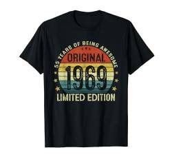 1969 Geburtstag Mann 55 Jahre Deko Lustig 55er 55 Geburtstag T-Shirt von Jahrgang 1969 55. Geburtstag für Männer Frauen