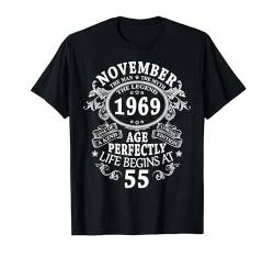 55 Jahre Lustig Deko Mann Mann Mythos Legende November 1969 T-Shirt von Jahrgang 1969 55. Geburtstag für Männer Frauen