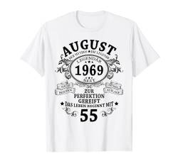 55. Geburtstag Geschenk Mann Mythos Legende August 1969 T-Shirt von Jahrgang 1969 55. Geburtstag für Männer Frauen