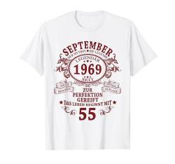 Mann Mythos Legende September 1969 55. Geburtstag Geschenk T-Shirt von Jahrgang 1969 55. Geburtstag für Männer Frauen