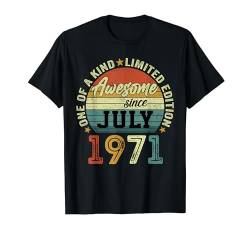 Juli 1971 53 Jahre Mann Frau Deko Lustig 53. Geburtstag T-Shirt von Jahrgang 1971 53. Geburtstag für Männer Frauen