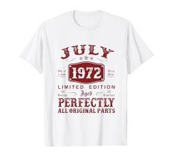 Juli 1972 52 Jahre Mann Deko Lustig 52. Geburtstag Mann T-Shirt von Jahrgang 1972 52. Geburtstag für Männer Frauen