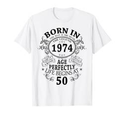 50. Geburtstag Deko Jahrgang 1974 Mann Mythos Legende 1974 T-Shirt von Jahrgang 1974 50. Geburtstag für Männer Frauen
