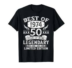 Best Of 1974 50. Geburtstag Mann 50 Jahre Lustig Geschenk T-Shirt von Jahrgang 1974 50. Geburtstag für Männer Frauen