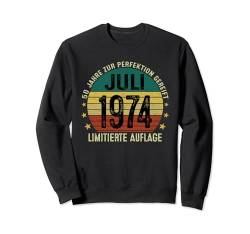 Retro 50 Jahre Mann Jahrgang Juli 1974 Limited Edition Sweatshirt von Jahrgang 1974 50. Geburtstag für Männer Frauen