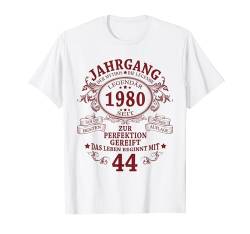 Jahrgang 1980 44. Geburtstag Deko Mann Mythos Legende 1980 T-Shirt von Jahrgang 1980 44. Geburtstag für Männer Frauen