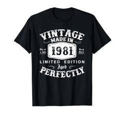 Vintage Made In 1981 Mann Mythos Legende 1981 43. Geburtstag T-Shirt von Jahrgang 1981 43. Geburtstag für Männer Frauen