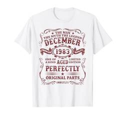 Mann Mythos Legende Dezember 1983 41 Jahre Lustig Deko Mann T-Shirt von Jahrgang 1983 41. Geburtstag für Männer Frauen