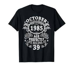 39 Jahre Lustig Deko Mann Mann Mythos Legende Oktober 1985 T-Shirt von Jahrgang 1985 39. Geburtstag für Männer Frauen