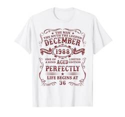 36 Jahre Lustig Geschenk Mann Mythos Legende Dezember 1988 T-Shirt von Jahrgang 1988 36. Geburtstag für Männer Frauen