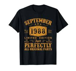 36. Geburtstag Mann 36 Jahre Deko Jahrgang September 1988 T-Shirt von Jahrgang 1988 36. Geburtstag für Männer Frauen
