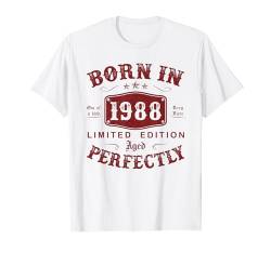 Jahrgang 1988 36. Geburtstag Mann Lustig Geschenk 36 Jahre T-Shirt von Jahrgang 1988 36. Geburtstag für Männer Frauen